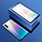 Handyhülle Hülle Luxus Aluminium Metall Rahmen Spiegel 360 Grad Ganzkörper Tasche T01 für Samsung Galaxy Note 10 5G Blau