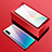 Handyhülle Hülle Luxus Aluminium Metall Rahmen Spiegel 360 Grad Ganzkörper Tasche T01 für Samsung Galaxy Note 10 5G Rot