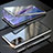 Handyhülle Hülle Luxus Aluminium Metall Rahmen Spiegel 360 Grad Ganzkörper Tasche T01 für Samsung Galaxy Note 20 5G Silber