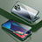 Handyhülle Hülle Luxus Aluminium Metall Rahmen Spiegel 360 Grad Ganzkörper Tasche T01 für Xiaomi Redmi K30 Pro 5G Grün