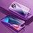 Handyhülle Hülle Luxus Aluminium Metall Rahmen Spiegel 360 Grad Ganzkörper Tasche T01 für Xiaomi Redmi K30 Pro 5G Violett