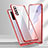 Handyhülle Hülle Luxus Aluminium Metall Rahmen Spiegel 360 Grad Ganzkörper Tasche T02 für Huawei P40 Lite 5G Rot
