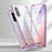 Handyhülle Hülle Luxus Aluminium Metall Rahmen Spiegel 360 Grad Ganzkörper Tasche T02 für Huawei P40 Lite 5G Violett
