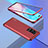 Handyhülle Hülle Luxus Aluminium Metall Rahmen Spiegel 360 Grad Ganzkörper Tasche T02 für Huawei P40 Pro+ Plus Rot