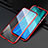 Handyhülle Hülle Luxus Aluminium Metall Rahmen Spiegel 360 Grad Ganzkörper Tasche T03 für Xiaomi Redmi Note 8 Pro