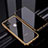 Handyhülle Hülle Luxus Aluminium Metall Rahmen Spiegel 360 Grad Ganzkörper Tasche T06 für Apple iPhone 12 Gold