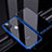 Handyhülle Hülle Luxus Aluminium Metall Rahmen Spiegel 360 Grad Ganzkörper Tasche T06 für Apple iPhone 12 Pro Max Blau