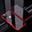 Handyhülle Hülle Luxus Aluminium Metall Rahmen Spiegel 360 Grad Ganzkörper Tasche T06 für Apple iPhone 12 Pro Max Rot