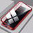 Handyhülle Hülle Luxus Aluminium Metall Rahmen Spiegel 360 Grad Ganzkörper Tasche T06 für Huawei Nova 5i Rot