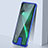 Handyhülle Hülle Luxus Aluminium Metall Rahmen Spiegel 360 Grad Ganzkörper Tasche T07 für Huawei Nova 5 Blau