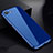 Handyhülle Hülle Luxus Aluminium Metall Rahmen Spiegel 360 Grad Tasche für Apple iPhone 7 Blau