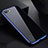 Handyhülle Hülle Luxus Aluminium Metall Rahmen Spiegel 360 Grad Tasche für Apple iPhone 7 Blau und Schwarz