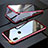 Handyhülle Hülle Luxus Aluminium Metall Rahmen Spiegel 360 Grad Tasche für Huawei P Smart Z Rot