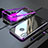 Handyhülle Hülle Luxus Aluminium Metall Rahmen Spiegel 360 Grad Tasche für Huawei P20 Lite Violett