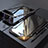 Handyhülle Hülle Luxus Aluminium Metall Rahmen Spiegel 360 Grad Tasche M01 für Apple iPhone 8 Plus Schwarz
