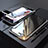 Handyhülle Hülle Luxus Aluminium Metall Rahmen Spiegel 360 Grad Tasche M01 für Apple iPhone 8 Plus Silber