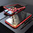 Handyhülle Hülle Luxus Aluminium Metall Rahmen Spiegel 360 Grad Tasche M01 für Apple iPhone SE (2020) Rot