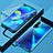 Handyhülle Hülle Luxus Aluminium Metall Rahmen Spiegel 360 Grad Tasche M01 für Huawei Nova 6 5G Blau