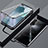Handyhülle Hülle Luxus Aluminium Metall Rahmen Spiegel 360 Grad Tasche M01 für Huawei Nova 6 5G Schwarz