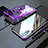 Handyhülle Hülle Luxus Aluminium Metall Rahmen Spiegel 360 Grad Tasche M01 für Huawei P20 Violett