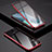 Handyhülle Hülle Luxus Aluminium Metall Rahmen Spiegel 360 Grad Tasche M01 für Huawei P40 Lite Rot