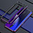 Handyhülle Hülle Luxus Aluminium Metall Rahmen Spiegel 360 Grad Tasche M01 für Oppo A9 Violett