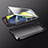 Handyhülle Hülle Luxus Aluminium Metall Rahmen Spiegel 360 Grad Tasche M01 für Samsung Galaxy A80 Schwarz