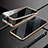 Handyhülle Hülle Luxus Aluminium Metall Rahmen Spiegel 360 Grad Tasche M01 für Samsung Galaxy Note 10 Plus 5G Gold