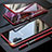 Handyhülle Hülle Luxus Aluminium Metall Rahmen Spiegel 360 Grad Tasche M01 für Samsung Galaxy Note 10 Plus 5G Rot