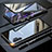 Handyhülle Hülle Luxus Aluminium Metall Rahmen Spiegel 360 Grad Tasche M01 für Samsung Galaxy Note 10 Plus 5G Schwarz
