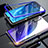 Handyhülle Hülle Luxus Aluminium Metall Rahmen Spiegel 360 Grad Tasche M01 für Xiaomi Mi 9 Pro Blau