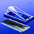 Handyhülle Hülle Luxus Aluminium Metall Rahmen Spiegel 360 Grad Tasche M01 für Xiaomi Redmi K20 Pro Blau