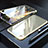 Handyhülle Hülle Luxus Aluminium Metall Rahmen Spiegel 360 Grad Tasche M02 für Apple iPhone XR