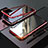 Handyhülle Hülle Luxus Aluminium Metall Rahmen Spiegel 360 Grad Tasche M02 für Apple iPhone Xs Max Rot