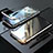 Handyhülle Hülle Luxus Aluminium Metall Rahmen Spiegel 360 Grad Tasche M02 für Apple iPhone Xs Max Silber