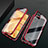 Handyhülle Hülle Luxus Aluminium Metall Rahmen Spiegel 360 Grad Tasche M02 für Huawei P40 Lite Rot