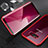 Handyhülle Hülle Luxus Aluminium Metall Rahmen Spiegel 360 Grad Tasche M02 für Samsung Galaxy S8 Rot