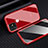 Handyhülle Hülle Luxus Aluminium Metall Rahmen Spiegel 360 Grad Tasche M03 für Apple iPhone 11 Pro Max Rot