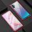 Handyhülle Hülle Luxus Aluminium Metall Rahmen Spiegel 360 Grad Tasche M04 für Samsung Galaxy Note 10 Plus Rot
