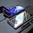 Handyhülle Hülle Luxus Aluminium Metall Rahmen Spiegel 360 Grad Tasche M04 für Samsung Galaxy Note 9 Blau