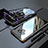 Handyhülle Hülle Luxus Aluminium Metall Rahmen Spiegel 360 Grad Tasche M04 für Samsung Galaxy Note 9 Schwarz