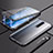 Handyhülle Hülle Luxus Aluminium Metall Rahmen Spiegel 360 Grad Tasche M04 für Xiaomi Poco X2 Schwarz
