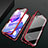 Handyhülle Hülle Luxus Aluminium Metall Rahmen Spiegel 360 Grad Tasche M05 für Huawei Honor 9X Rot
