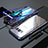Handyhülle Hülle Luxus Aluminium Metall Rahmen Spiegel 360 Grad Tasche M05 für Samsung Galaxy S8 Blau
