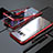 Handyhülle Hülle Luxus Aluminium Metall Rahmen Spiegel 360 Grad Tasche M05 für Samsung Galaxy S8 Rot