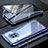 Handyhülle Hülle Luxus Aluminium Metall Rahmen Spiegel 360 Grad Tasche M06 für Huawei Mate 30 5G Blau