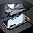 Handyhülle Hülle Luxus Aluminium Metall Rahmen Spiegel 360 Grad Tasche M06 für Oppo K5 Schwarz