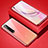 Handyhülle Hülle Luxus Aluminium Metall Rahmen Spiegel 360 Grad Tasche M06 für Xiaomi Mi 10 Rot