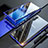 Handyhülle Hülle Luxus Aluminium Metall Rahmen Spiegel 360 Grad Tasche M07 für Samsung Galaxy Note 10 Blau