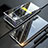 Handyhülle Hülle Luxus Aluminium Metall Rahmen Spiegel 360 Grad Tasche M07 für Samsung Galaxy Note 10 Silber